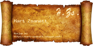 Hart Zsanett névjegykártya